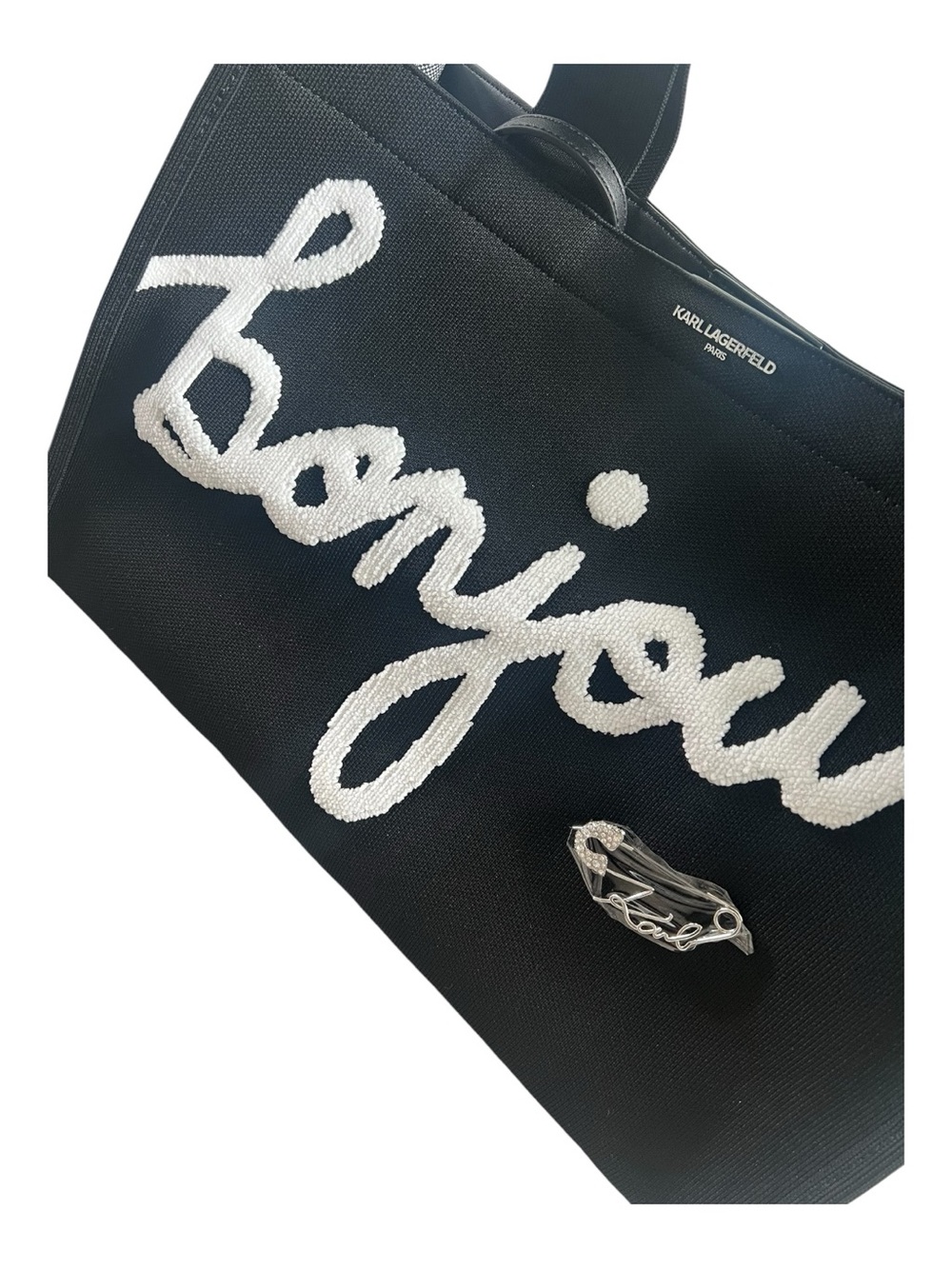 Karl Lagerfeld Paris Bonjour Tote Travel Bag W/Wristlet - Picture 6 of 12